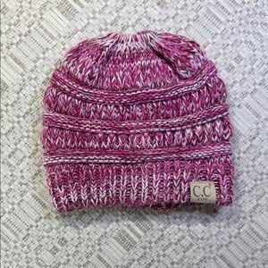 CC Kids Cozy Girl’s Knit Beanie with Ponytail